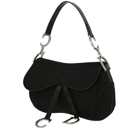 borsa saddle dior nera|Borsa Saddle Tela CD Diamond e pelle di vitello liscia nere .